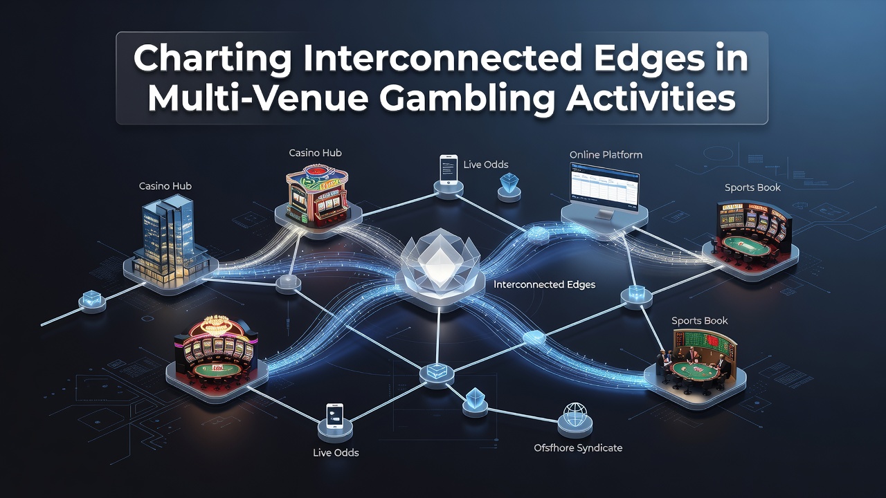 Chart illustrating interconnected gambling edges across venues