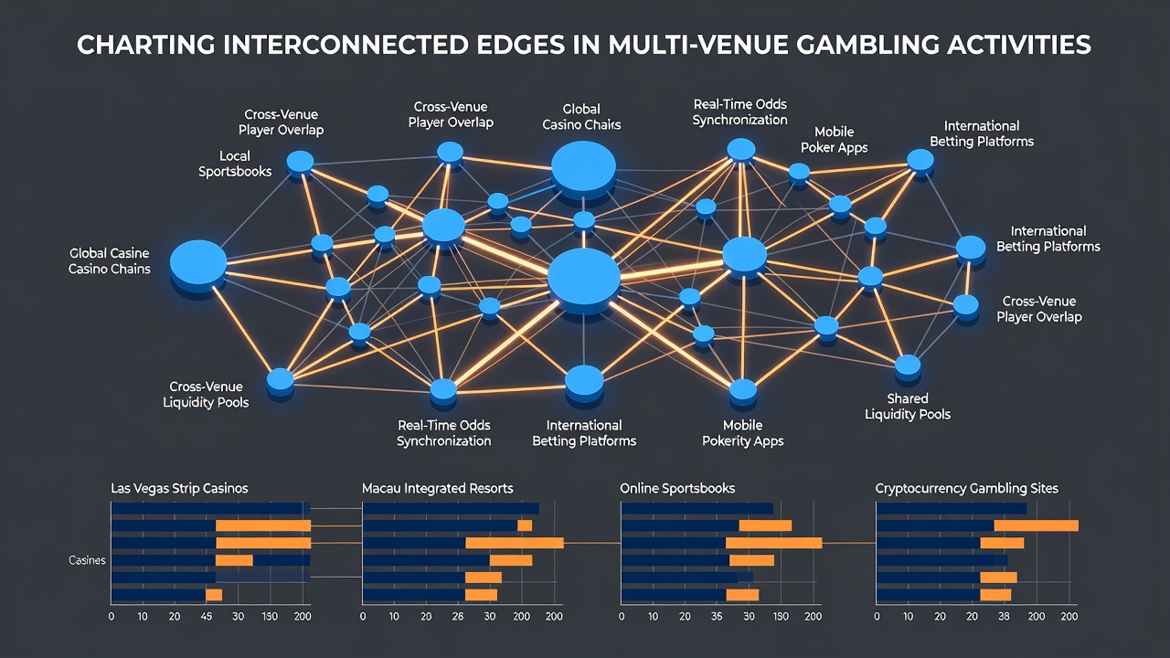 Diagram showing data flows between different gambling venues