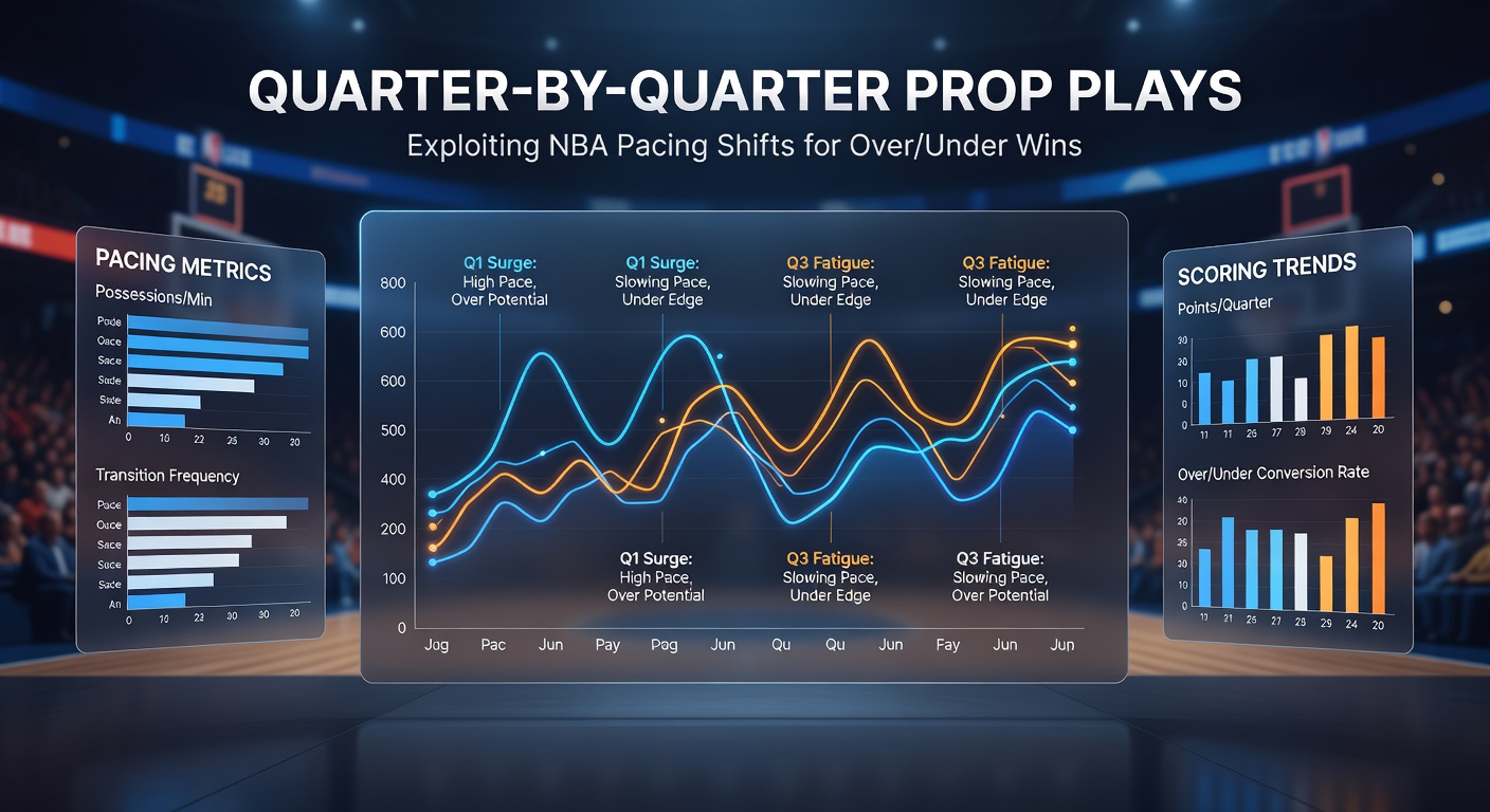 Heatmap of NBA quarter totals from 2025-26 season, showing overperformance in Q1 and underperformance in Q4 across conferences